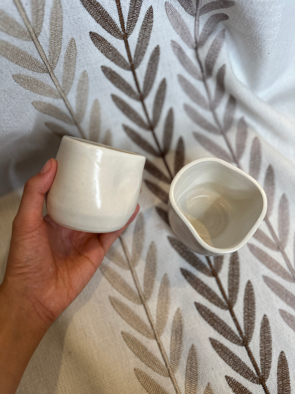 set of white comfy mugs (2)