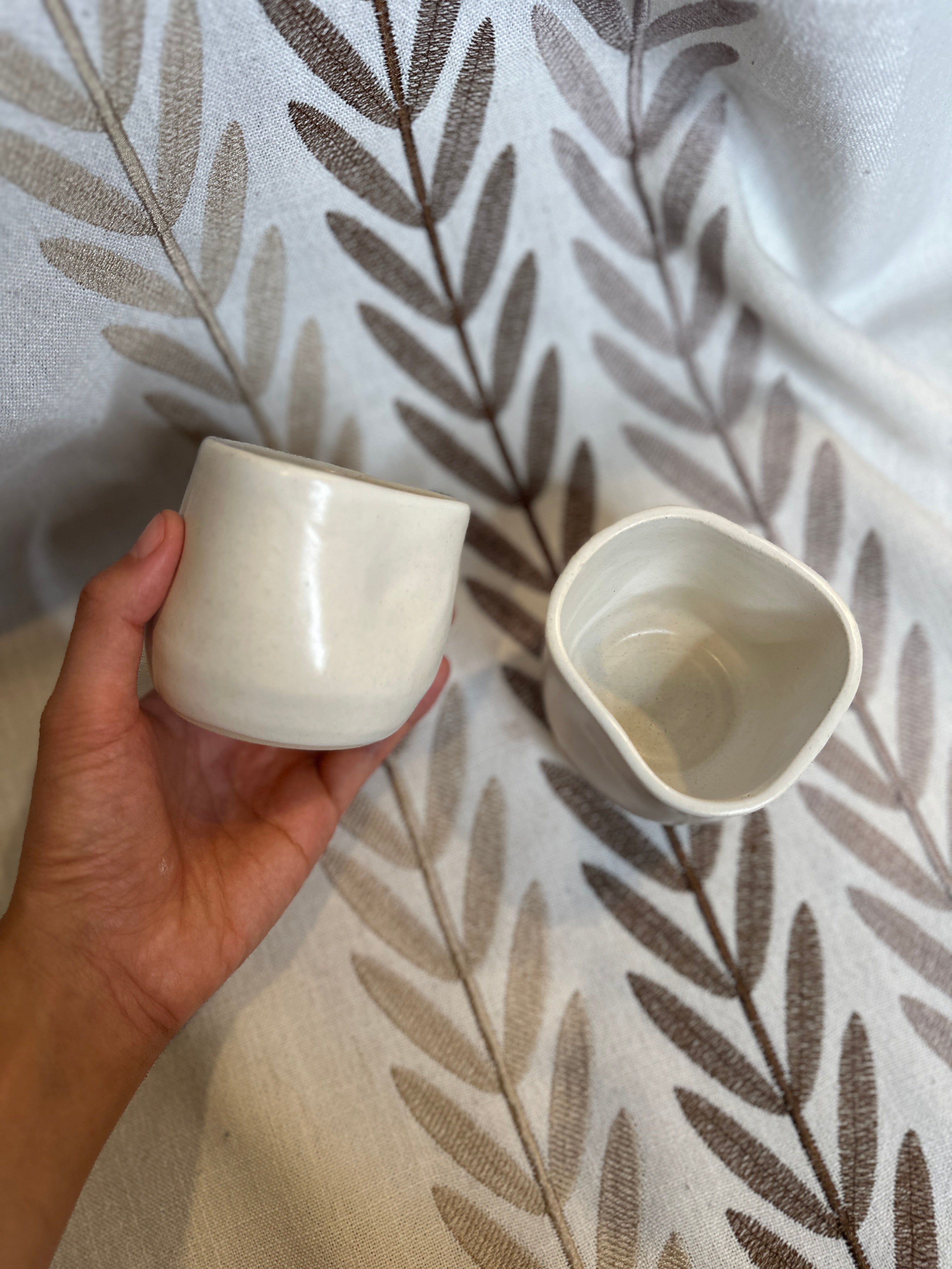 set of white comfy mugs (2)